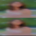 Waterfall and nude woman